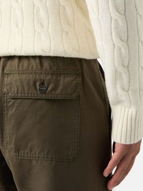 Gewachste Hose in Military Green Fuji 