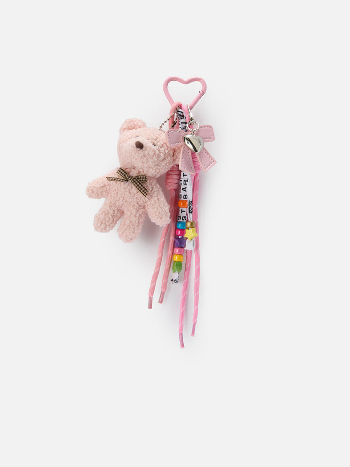 Funny Charm con fiocco imbottito e teddy decorativo