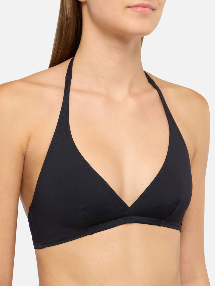 Schwarzes Triangel-Bralette-Oberteil Gaia