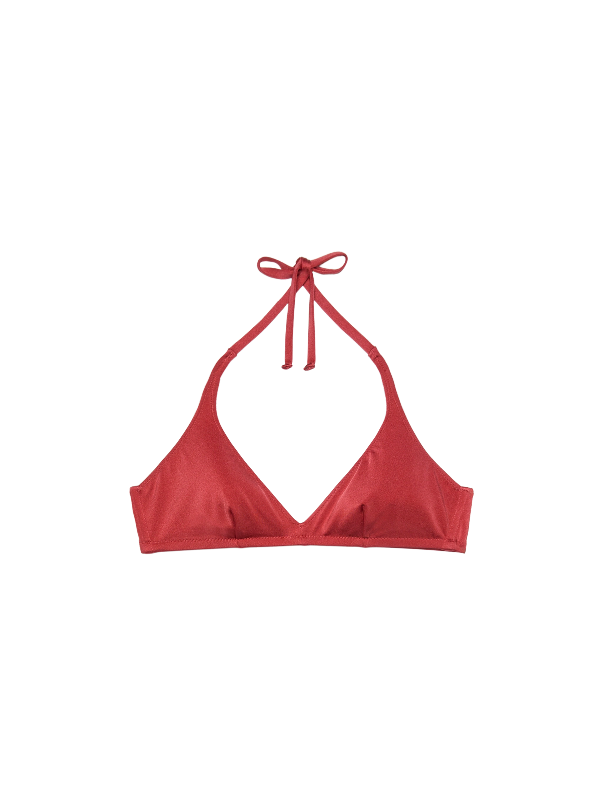 Gaia shimmer brick red triangle bralette top - MC2 Saint Barth