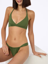 Bikini a triangolo verde militare da donna Gaia Noelle