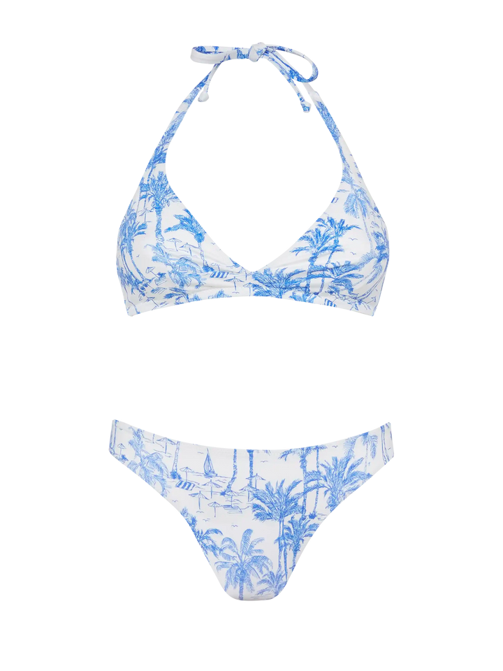 Bralette-Bikini Gaia Maia mit Toile-de-Jouy-Print