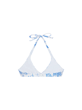 Gaia Triangel-Bralette-Oberteil mit Toile-de-Jouy-Print