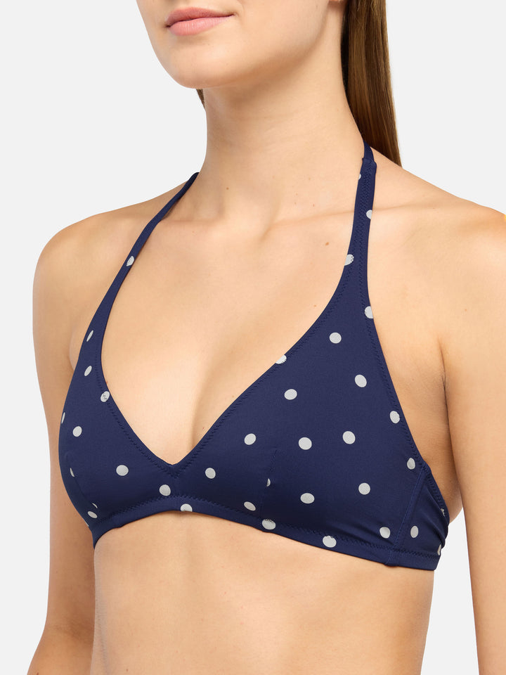 Gaia Triangel-Bralette-Oberteil mit Tupfenmuster