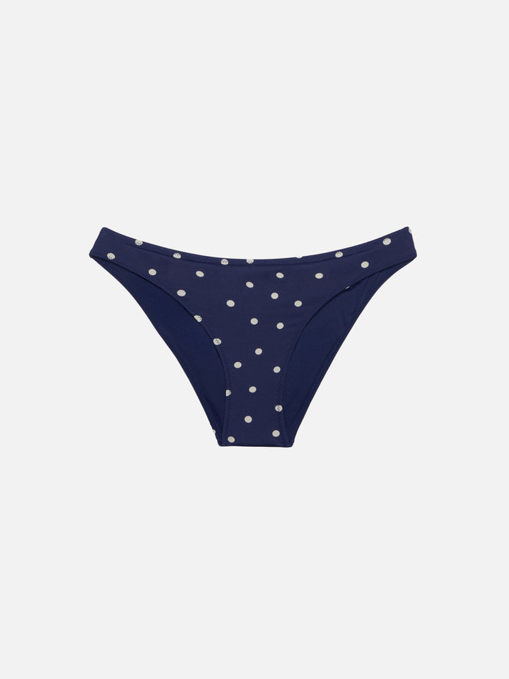 Slip mare a vita alta Maia con stampa a pois