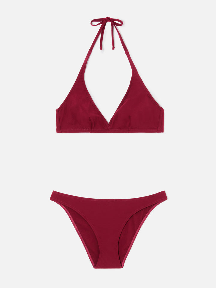 Gala bikini in solid bordeaux