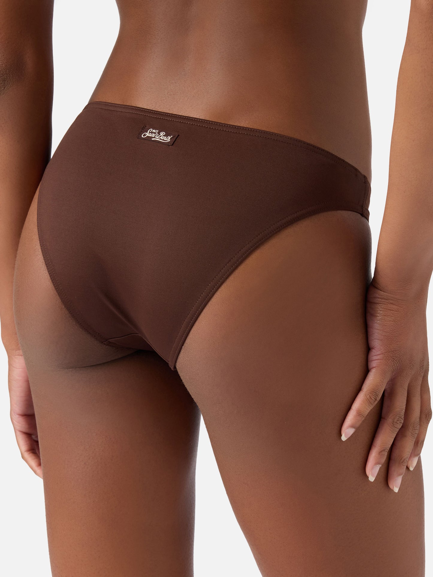 Bikini Gala en marrón oscuro liso 