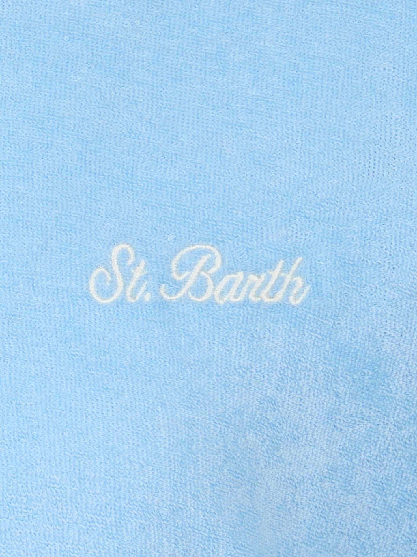 Boy light blue terry t-shirt Gary with St. Barth embroidery