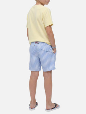 Yellow Gary Jr t-shirt in terry-effect fabric with embroidered logo