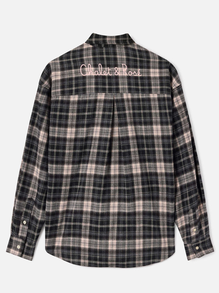 Camicia Gigy in flanella con motivo tartan e ricamo logo