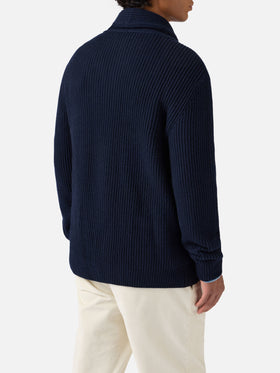 Navy blue wool cardigan Glasgow