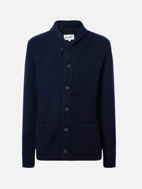 Navy blue wool cardigan Glasgow