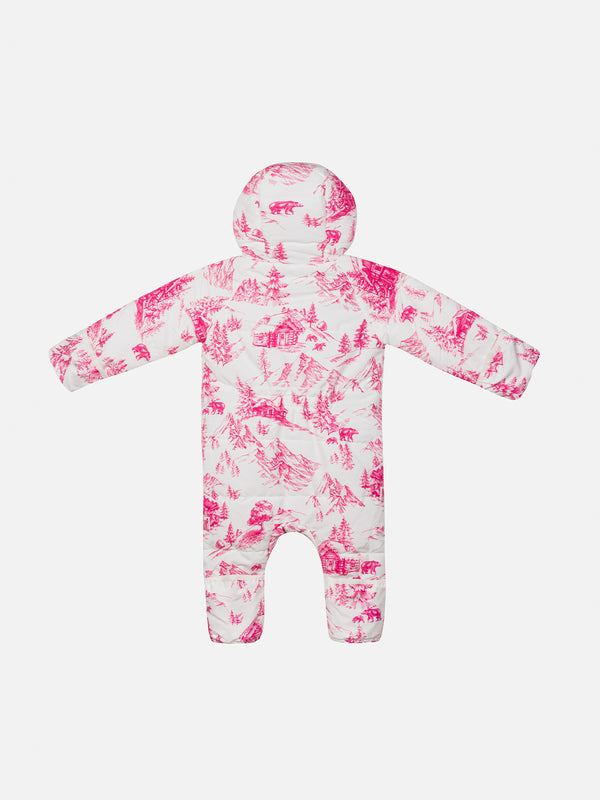 Mädchen-Skianzug Glace mit Toile de Jout-Print