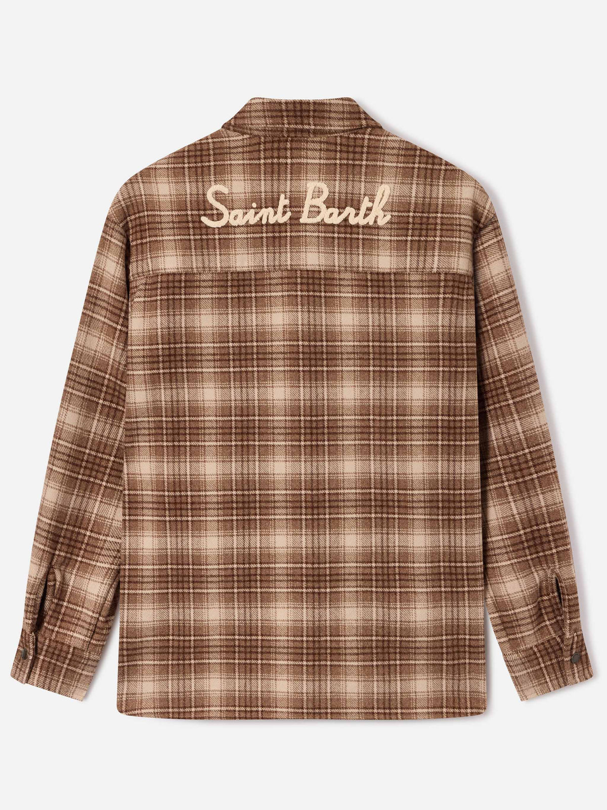 Sobrecamisa de franela Cambry con estampado tartán y bordado con logotipo 