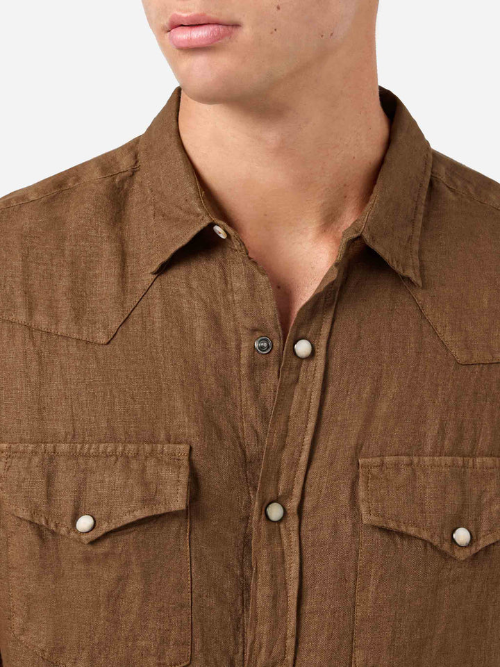 Greg brown linen shirt