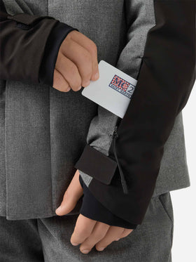 Ski jacket Greatscott in melange grey with Recco® technology