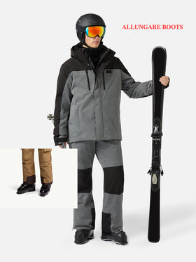 Ski jacket Greatscott in melange grey with Recco® technology