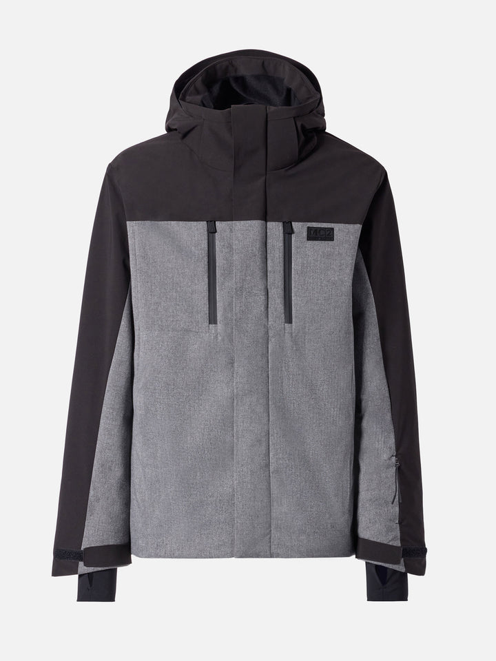Ski jacket Greatscott in melange grey with Recco® technology