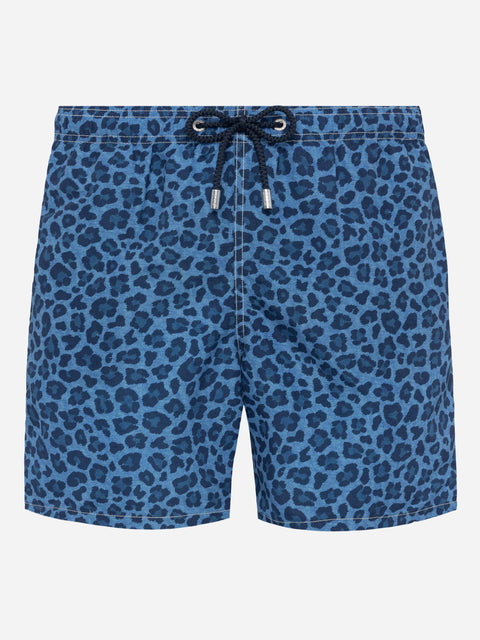 Man mid-length Gustavia swim-shorts with animalier print - MC2 Saint Barth