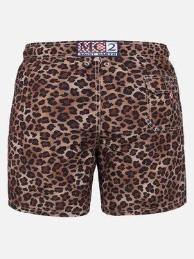 Costume mare lunghezza media Gustavia da uomo con stampa animalier