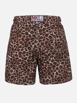 Mittellange Gustavia-Badeshorts für Herren mit Animal-Print