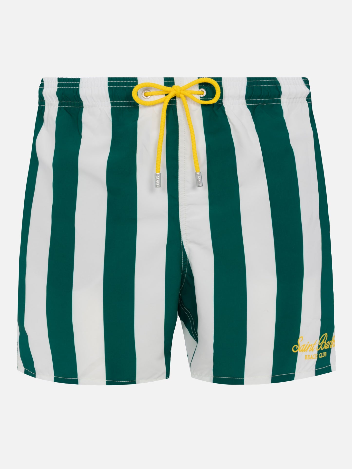 Mittellange gestreifte Badeshorts Gustavia mit St. Barth-Stickerei