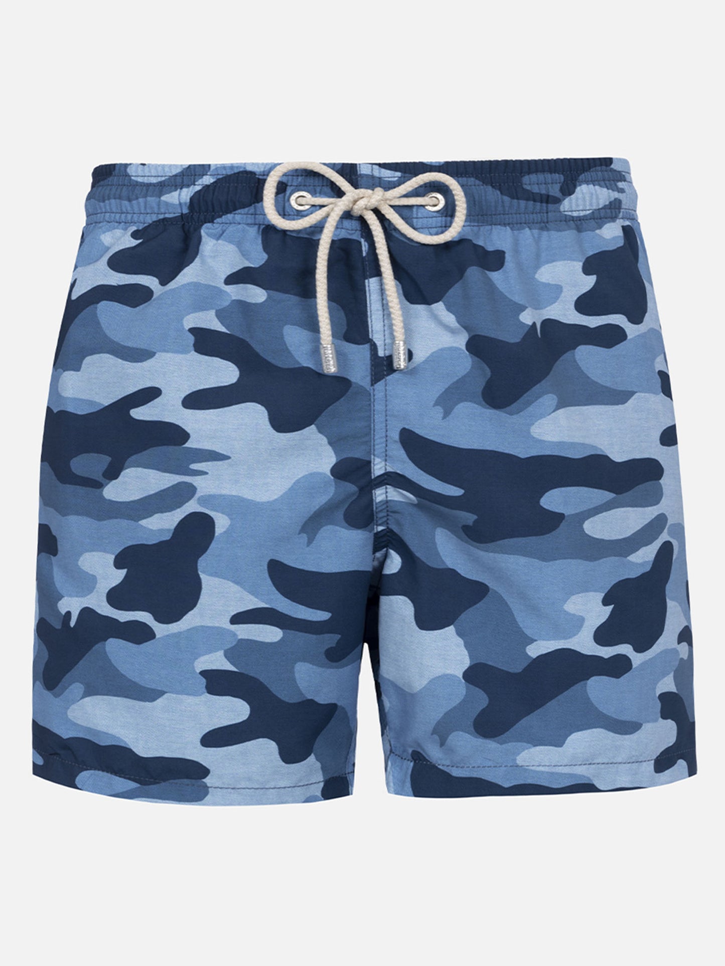 Mittellange Badeshorts Gustavia mit Denim-Camouflage-Print