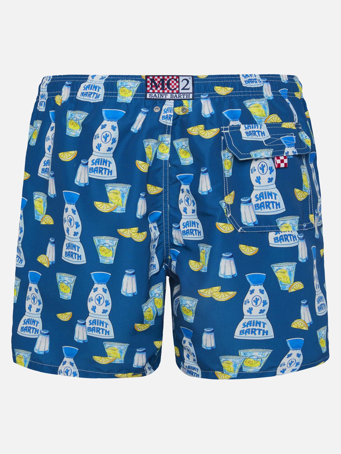 Mid-length Gustavia swim-shorts with tequila print - MC2 Saint Barth