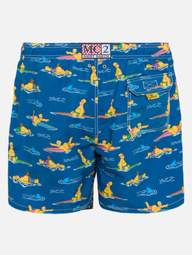 Mid-length Gustavia swim-shorts with Homer Simpson print |SIMPSON SPECIAL EDITION