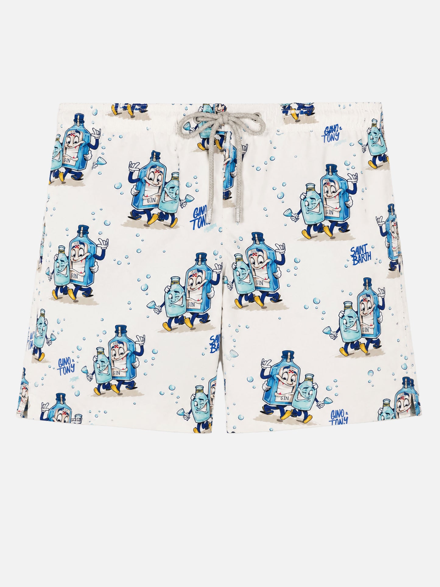 Mittellange Gustavia Badeshorts mit Cocktail-Print |CRYPTOPUPPETS SPECIAL EDITION