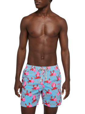 Mid-length Gustavia swim-shorts with Big Babol crab print | BIG BABOL SPECIAL EDITION