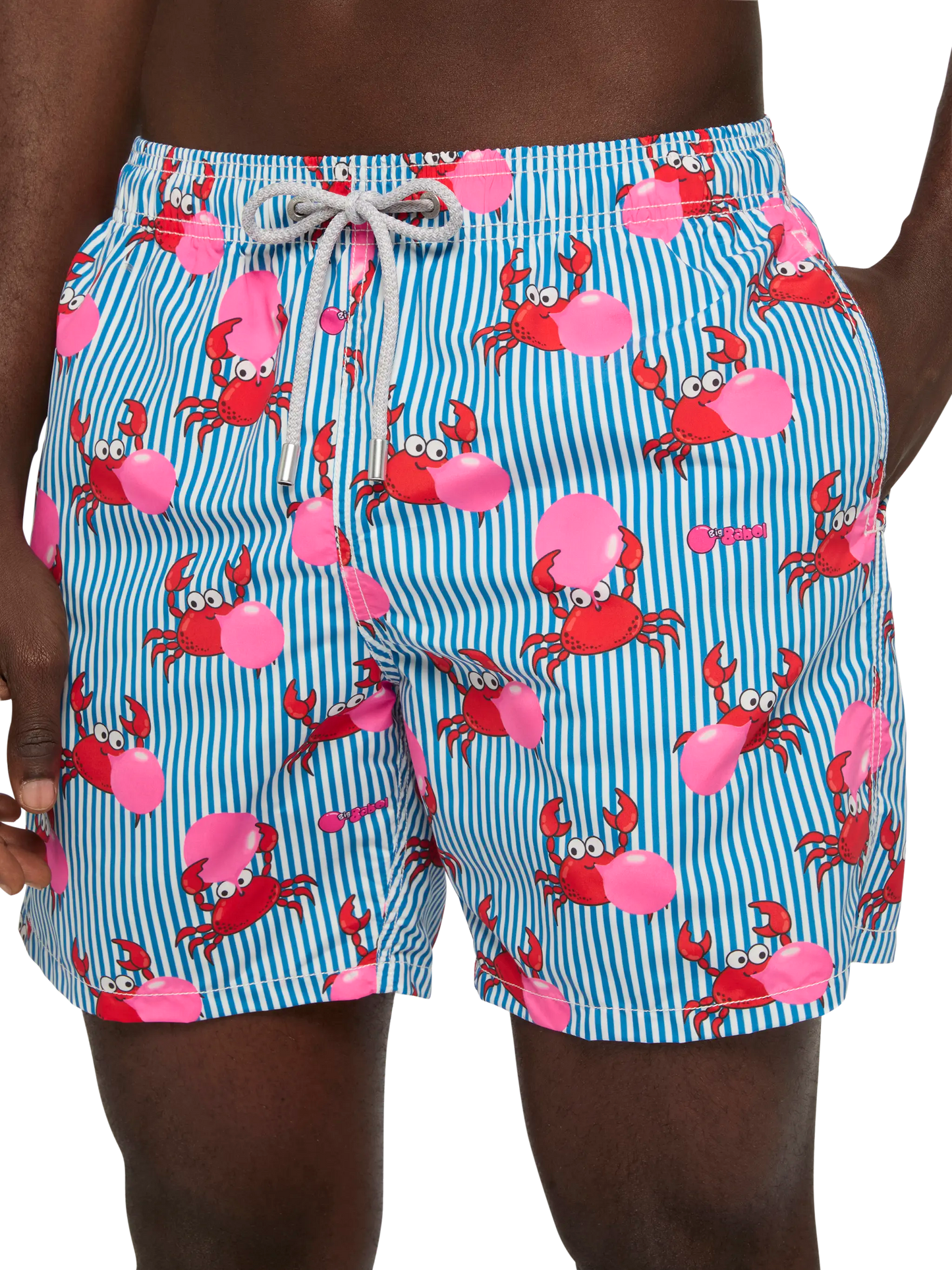 Mid-length Gustavia swim-shorts with Big Babol crab print | BIG BABOL SPECIAL EDITION