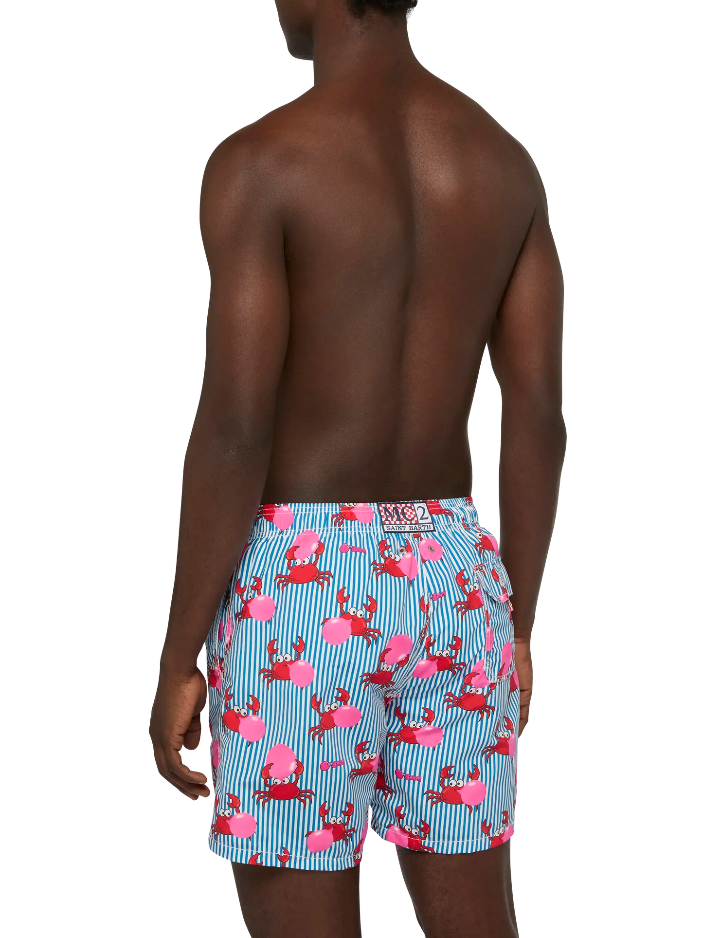 Mid-length Gustavia swim-shorts with Big Babol crab print | BIG BABOL SPECIAL EDITION