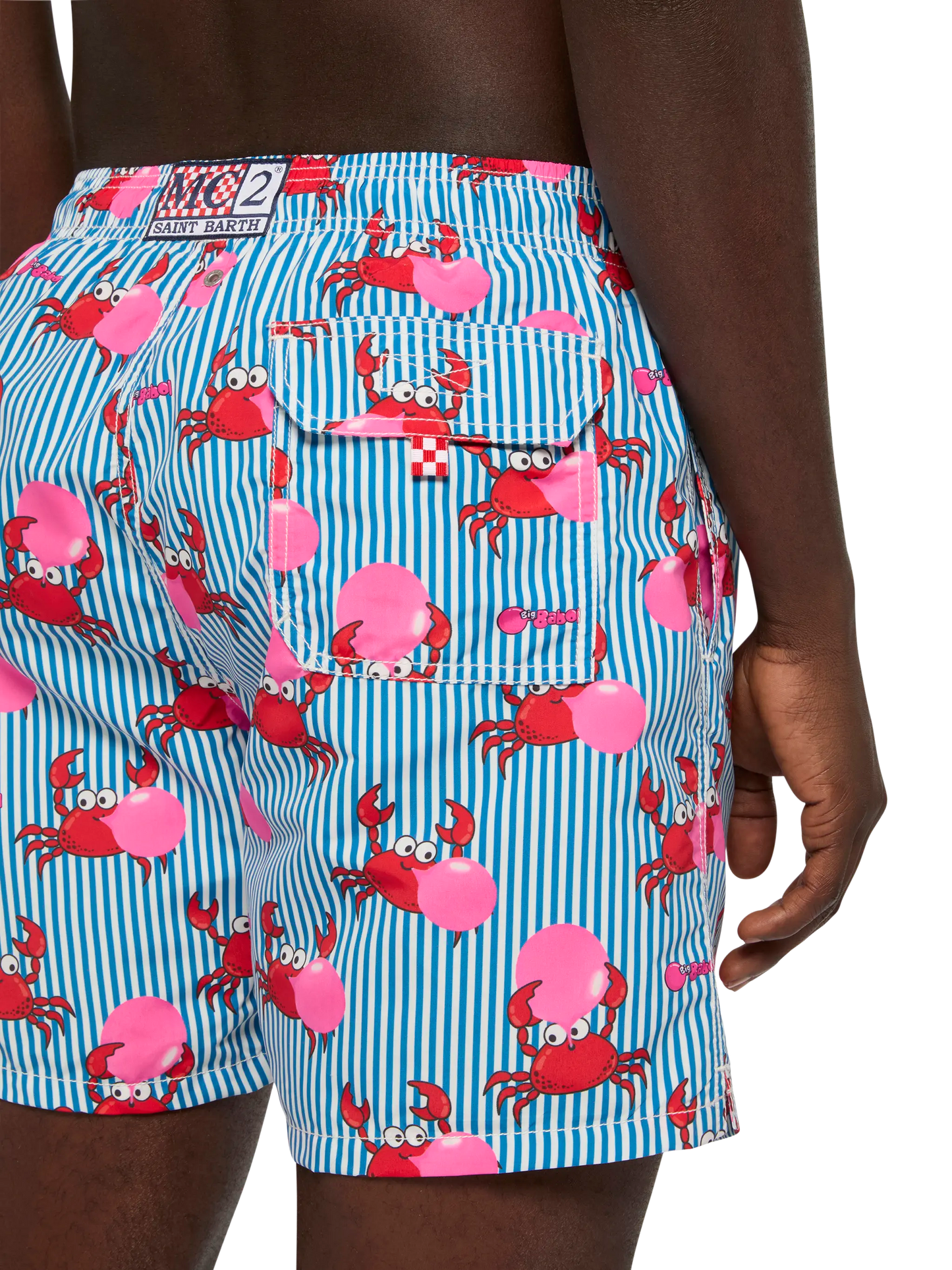 Mid-length Gustavia swim-shorts with Big Babol crab print | BIG BABOL SPECIAL EDITION