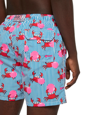 Mid-length Gustavia swim-shorts with Big Babol crab print | BIG BABOL SPECIAL EDITION