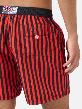 Costume mare Gustavia a righe rosse con ricamo AS Cannes | AS CANNES SPECIAL EDITION