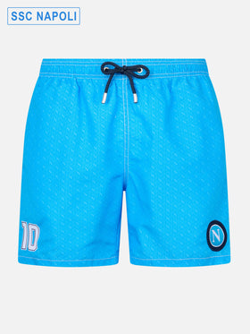 Costume da bagno da uomo Gustavia lunghezza media con stampa Napoli | EDIZIONE SPECIALE SSC NAPOLI