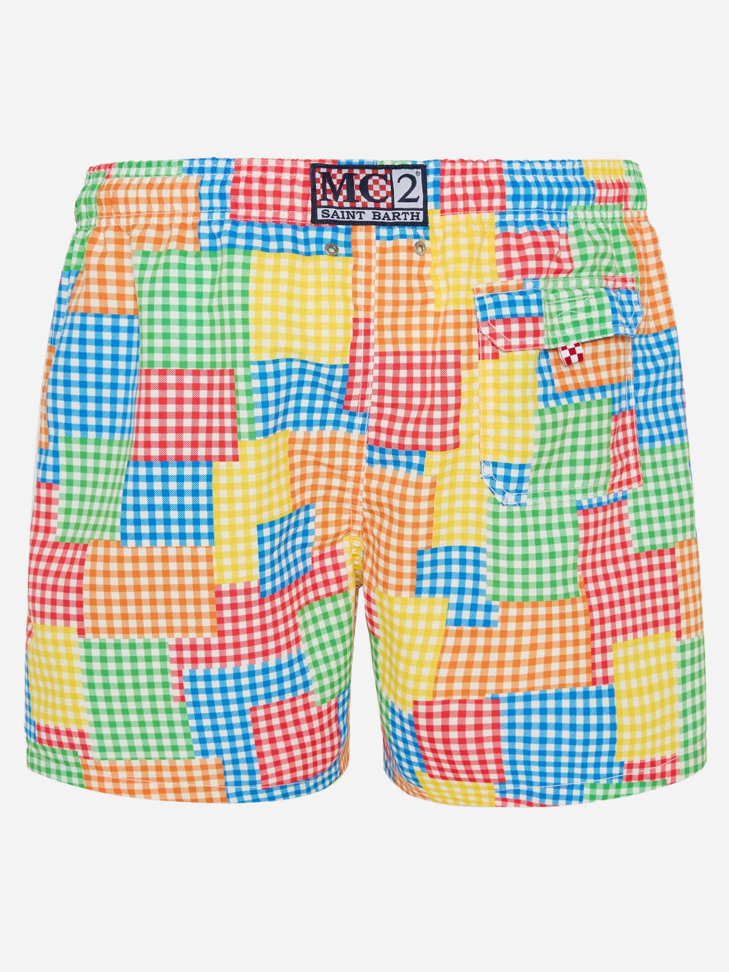 Costume da bagno da uomo vichy multicolore