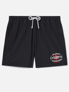Gustavia black swim shorts with Cigarette embroidery | CIGARETTE SPECIAL EDITION