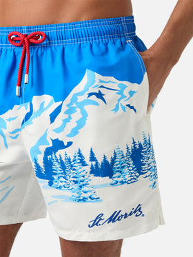 Leichte blue Gustavia Badeshorts mit Snoopy-Print | Special edition 