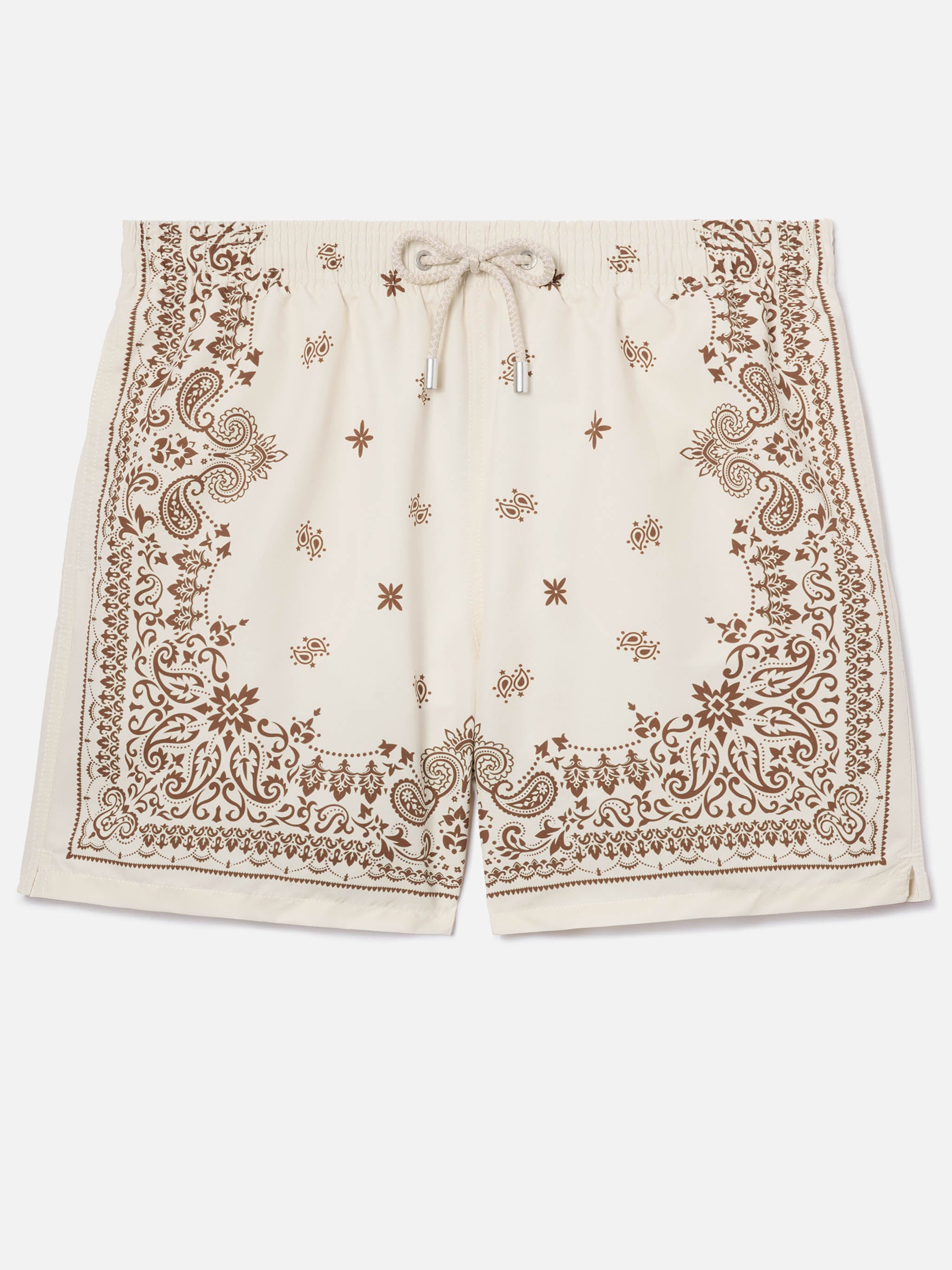 Gustavia beige swim shorts with bandana print – MC2 Saint Barth