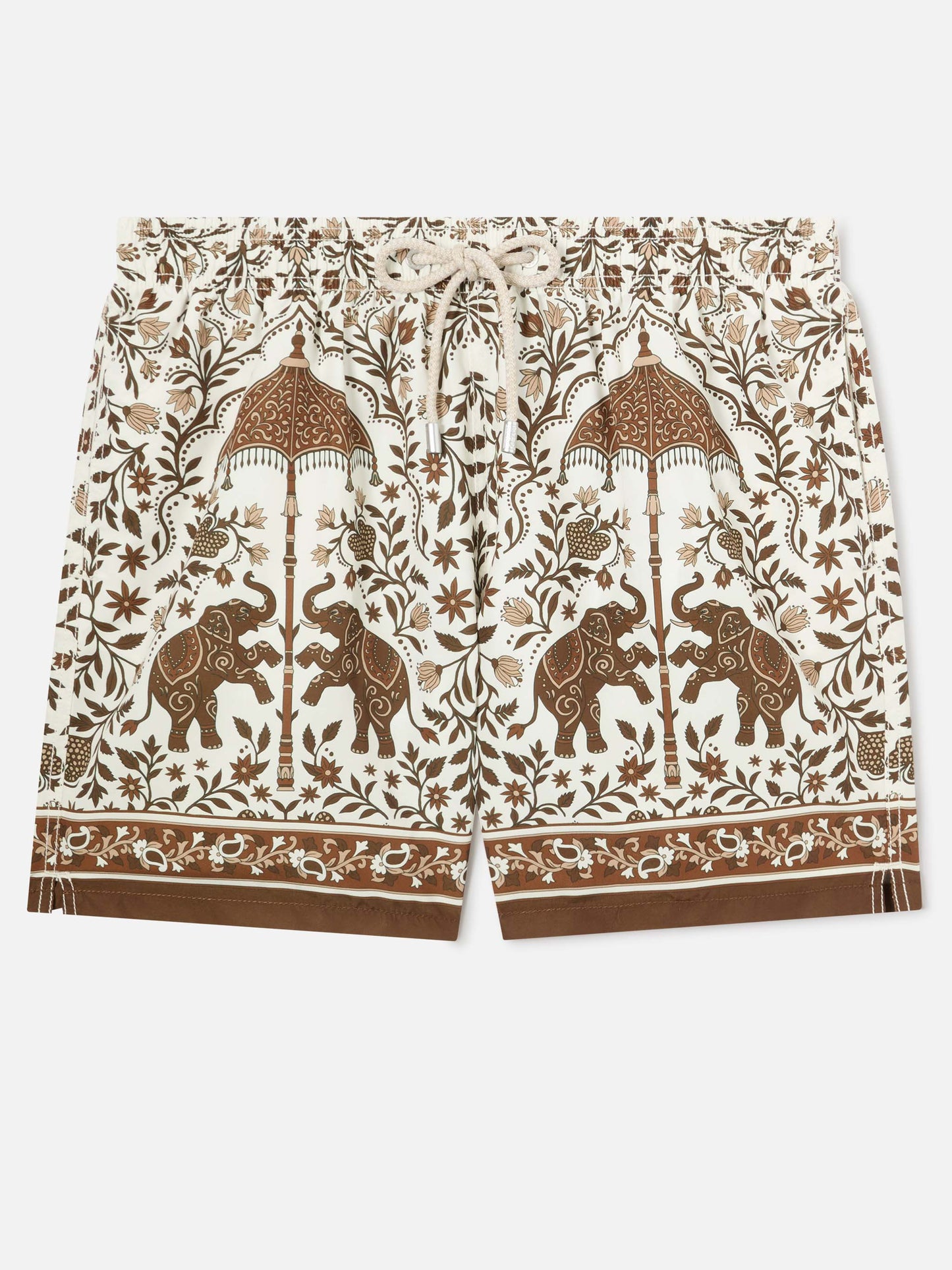 Costume mare Gustavia con stampa ornamentale marrone