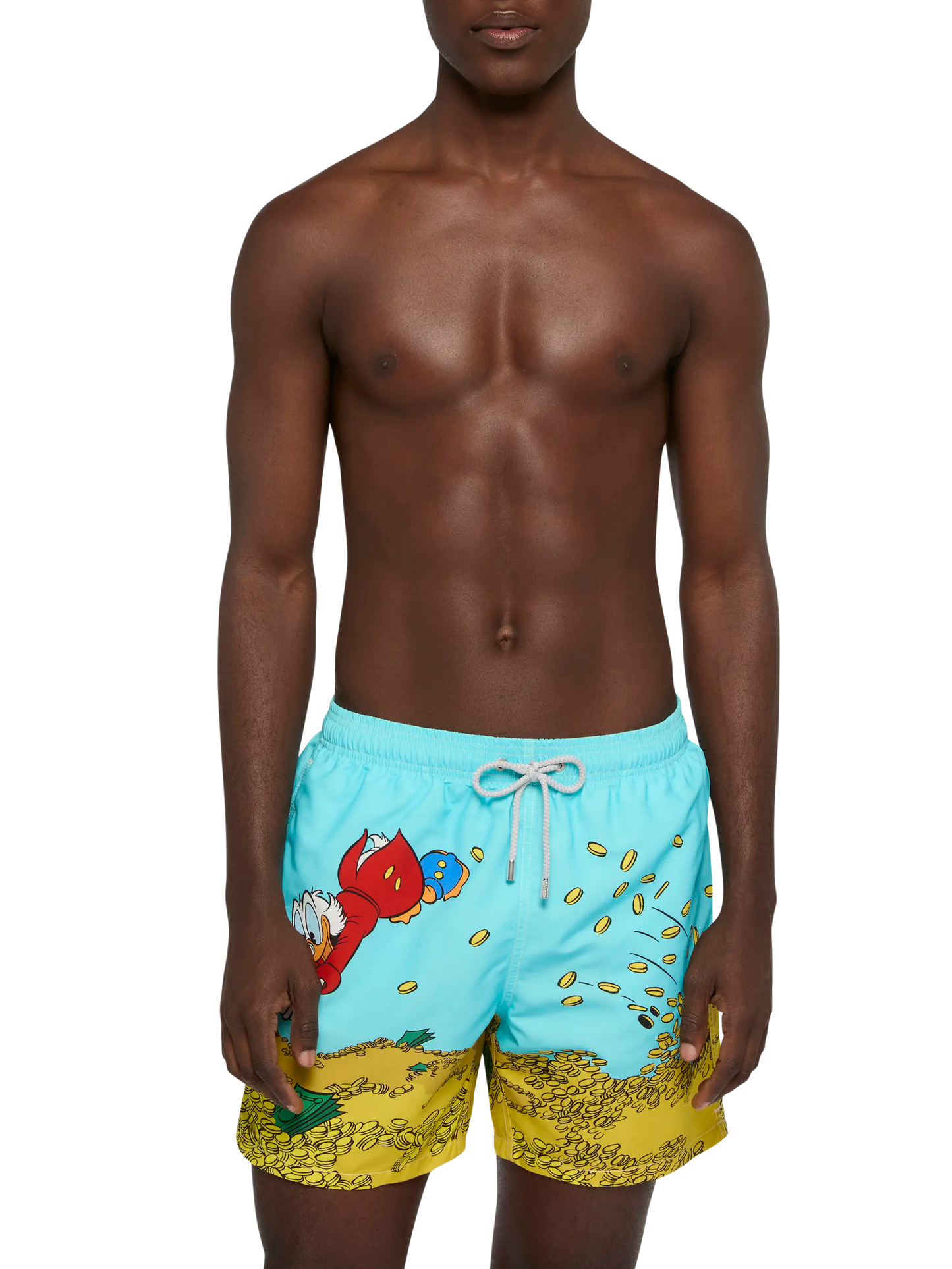 Mid-length Gustavia swim-shorts with Scrooge placed print| DISNEY® SPECIAL EDITION