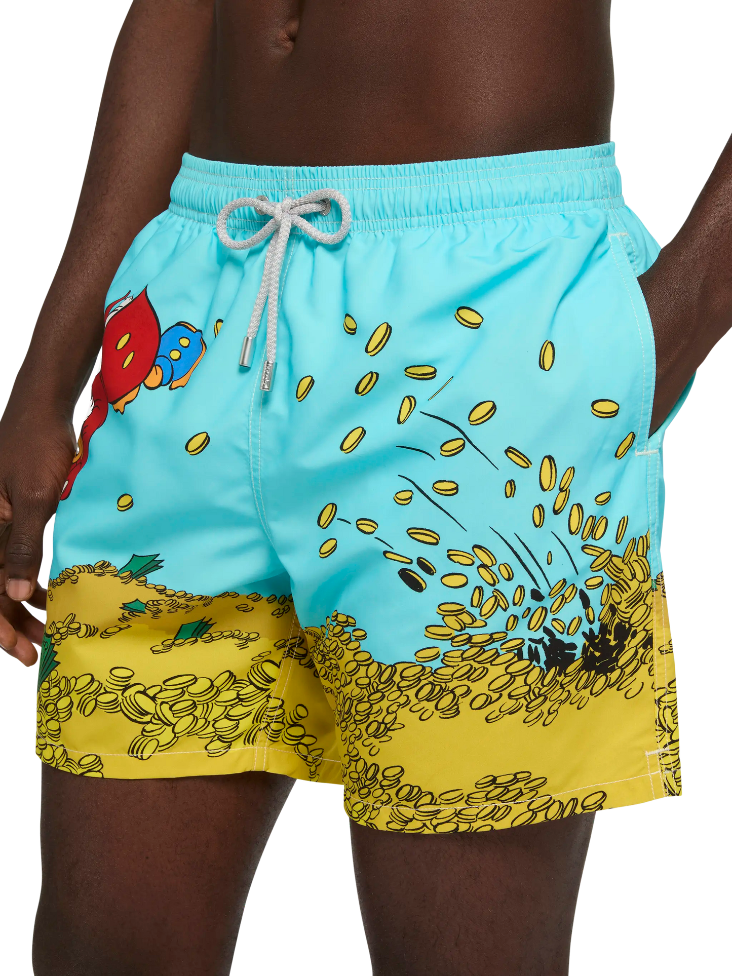 Mid-length Gustavia swim-shorts with Scrooge placed print| DISNEY® SPECIAL EDITION