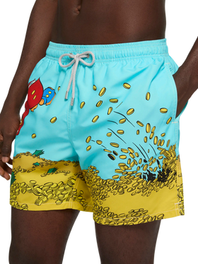 Mid-length Gustavia swim-shorts with Scrooge placed print| DISNEY® SPECIAL EDITION