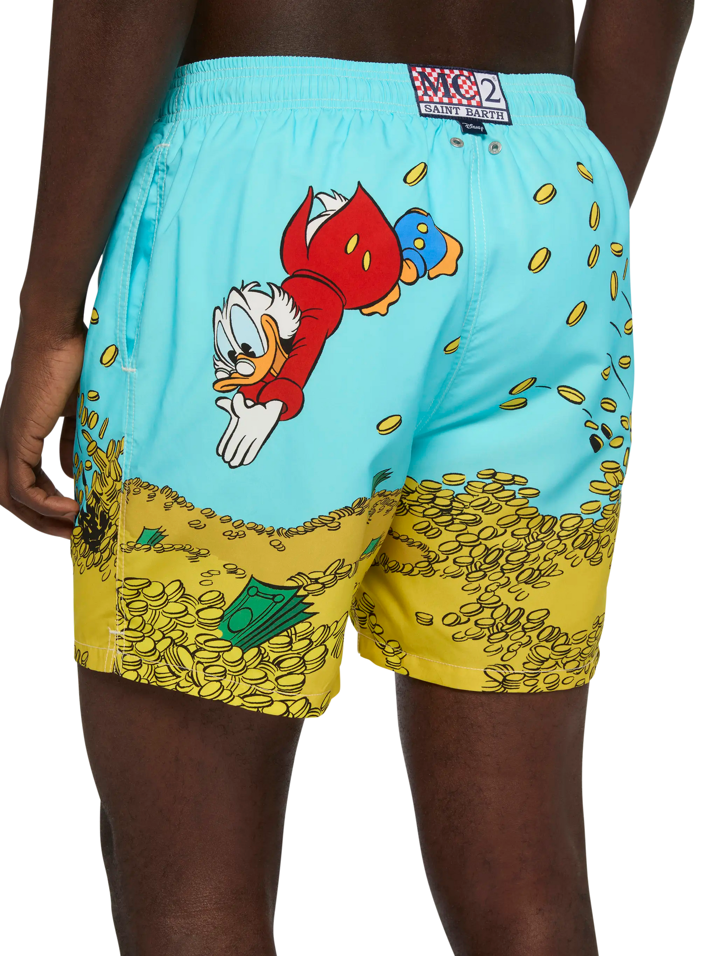 Mid-length Gustavia swim-shorts with Scrooge placed print| DISNEY® SPECIAL EDITION