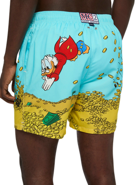 Mid-length Gustavia swim-shorts with Scrooge placed print| DISNEY® SPECIAL EDITION