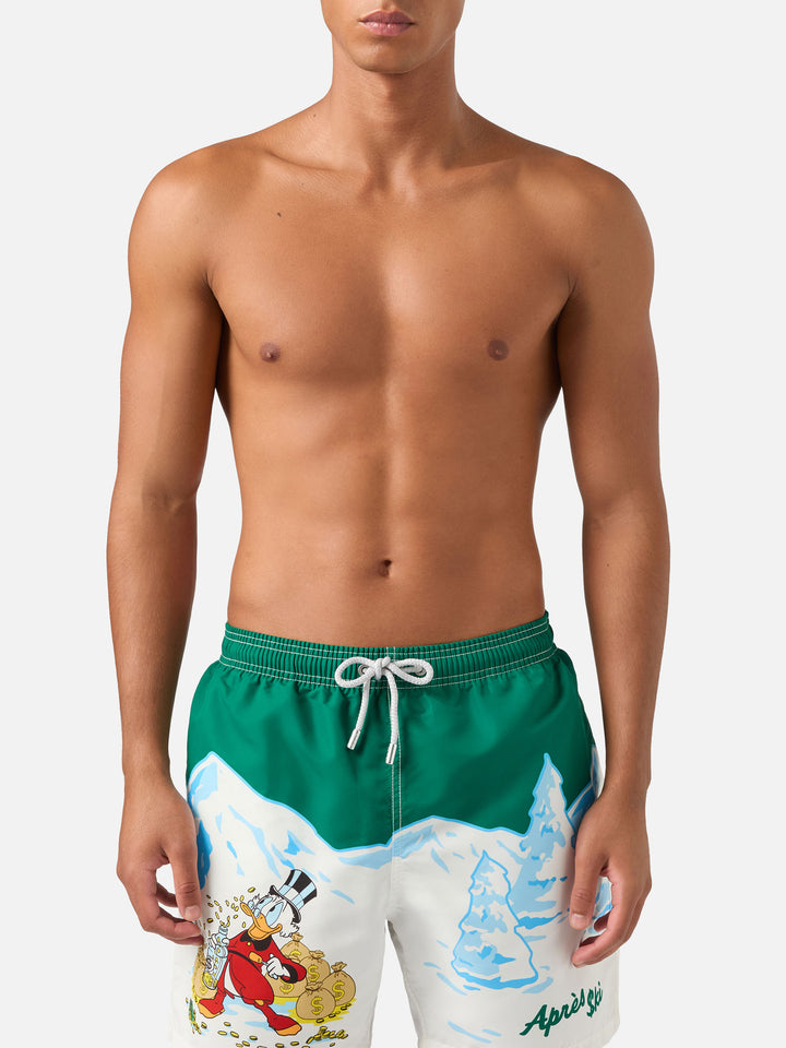 Grüne Gustavia Badeshorts mit Scrooge McDuck-Print | Special edition 