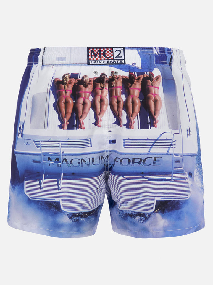 Mittellange Badeshorts Gustavia für Herren mit platziertem Aufdruck | MAGNUM MARINE SPECIAL EDITION