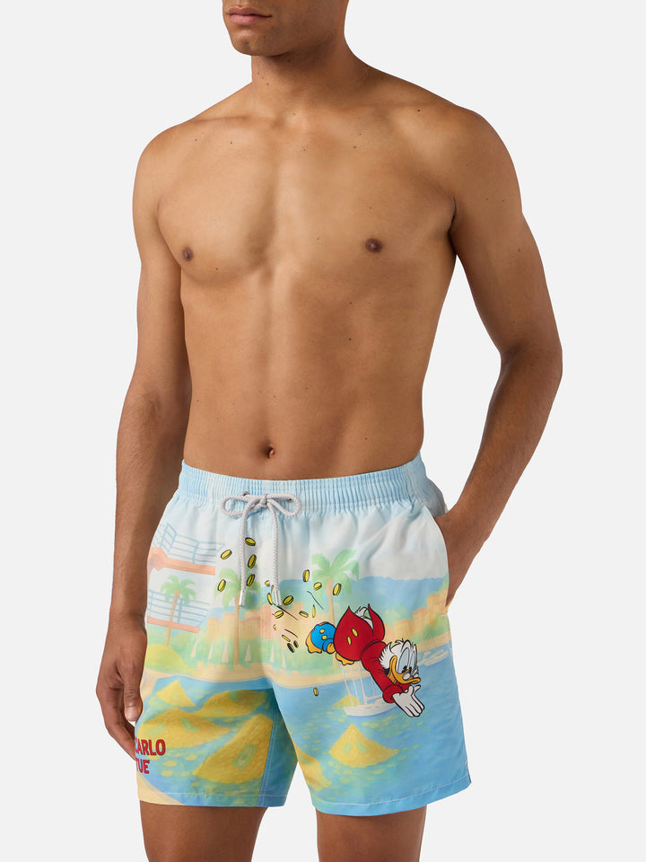 Gustavia swim shorts with Scrooge and Montecarlo habituè print | DISNEY SPECIAL EDITION